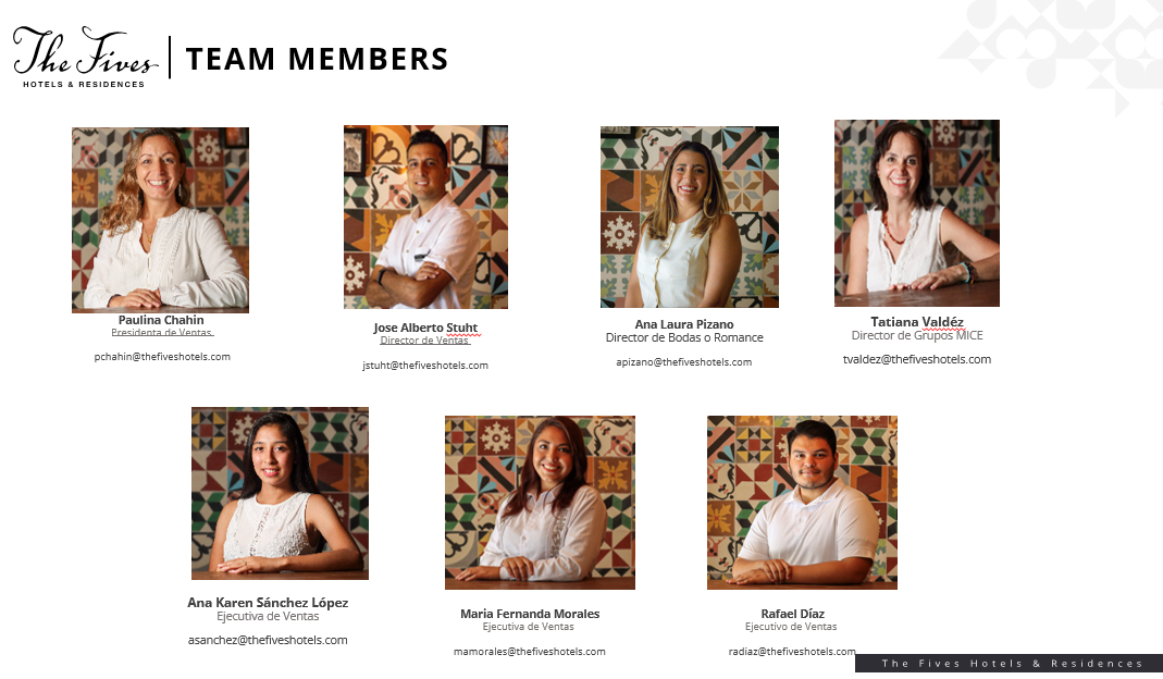 Meet The Team Comercial Hotelero